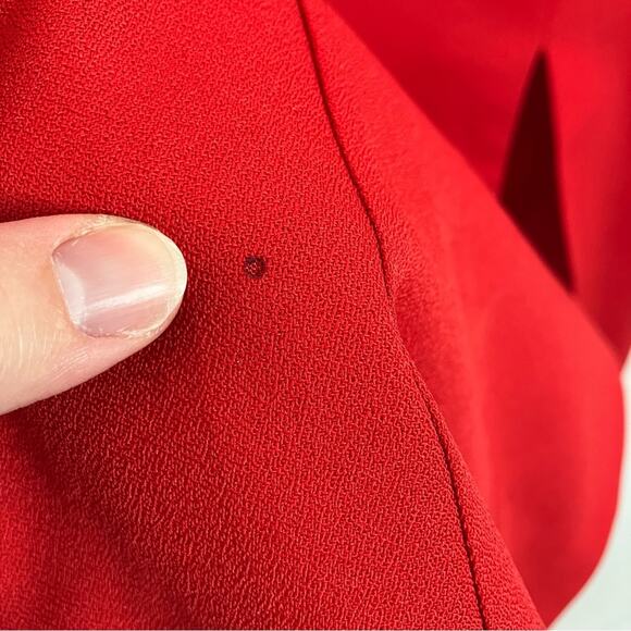 HW Collections | Vintage Red Sleeveless Dress Made in USA Long Scoop Neck 12 - Picture 6 of 8